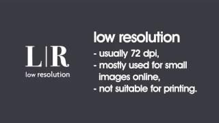 The difference between low resolution and high resolution.