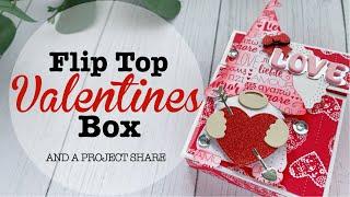 Flip Top Valentine Box share | Valentines Crafts|