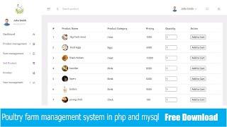 Online Farm Management System using PHP/MySQL free download