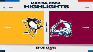 NHL Highlights | Avalanche vs. Penguins - March 24, 2024