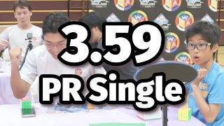 Rubik's Cube 3x3 Official 3.59 single (PR) - Matty Hiroto Inaba from Hawaii