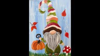 Fall Gnome Acrylic Painting Tutorial For Beginners