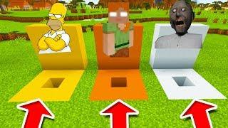 Minecraft PE : DO NOT CHOOSE THE WRONG HOLE! (Simpsons, Alexbrine & Granny)