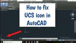 How to fix UCS icon at origin in AutoCAD | AutoCAD UCS icon settings | AutoCAD Tutorials