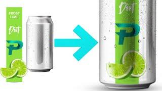 Adding your Design into a Metallic Soda Can - Photopea Tutorials