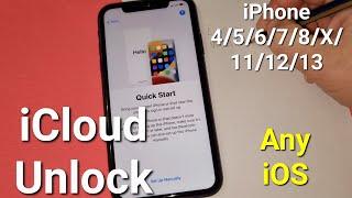 iCloud Unlock iPhone 4/5/6/7/8/X/11/12/13 Any iOS without Password