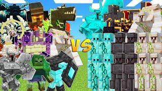 OP BOSSES vs DIAMOND, NETHERITE & IRON ARMY