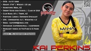 Kai Perkins | Libero-DS  | c/o 2026 | 2023 AAU Nationals