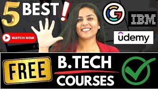Free BTech Courses Websites! Free Engineering Certificates Websites #Google #Microsoft #BTech2024
