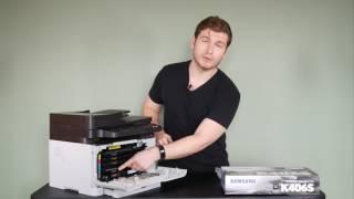 Samsung C460 Color Laser Printer - How to change toner K406