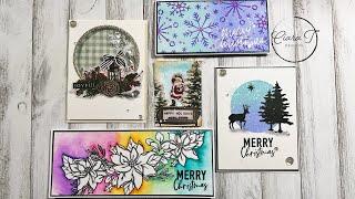 5 Cards 1 Kit Featuring Simon Says Stamp Seasons of Joy Limited Edition Card Kit