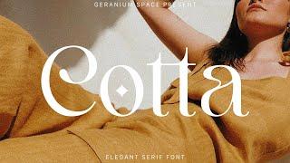 Cotta Font (Elegant Serif) - New Fonts 2022 - Hinfonts | Download Font Free