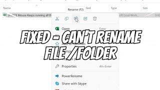 Can't Rename File or Folder in Windows [FIXED]