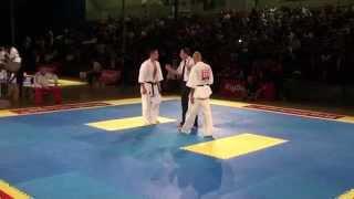 Zsolt Zsiga 123 (IBK Hungary) v Darren Chan 111 (BKK Crawley) Kyokushin Knockdown Karate