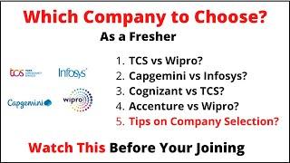 which company is best for freshers | tcs vs wipro | cognizant vs tcs