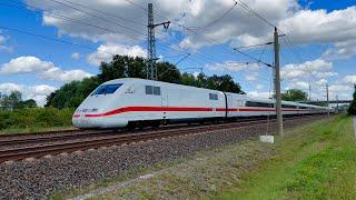 ICEs mit 250km/h zwischen Berlin und Hannover [4K] - ICE 1, ICE 2, ICE 4, Siemens Vectron