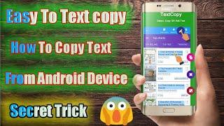 Easy To Textcopy Copy Paste Translate anything on screen | How to copy Text from Android Device