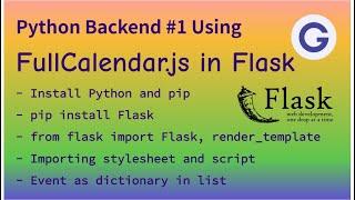 Using FullCalendar.js in Flask - Python Backend #1