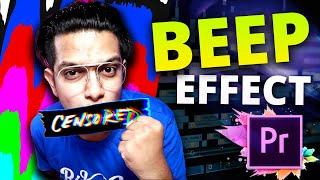 How to Censor Bad Words in Premiere Pro - Hindi Tutorial - How to Add Beep Sound - Editing Ka Funda