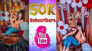 50k Subscribers Milestone Celebration Video | Simple Celebration | Creative Ragini #50ksubscribers