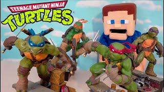 Ninja Turtles Cartoon Figure Statues COMPLETE SET 4 - Diamond Select Toys