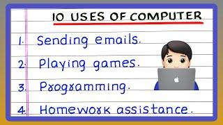 USES OF COMPUTER 5 | 10 USES OF COMPUTER | USES OF COMPUTER IN OUR DAILY LIFE