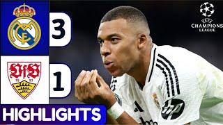 Real Madrid vs Stuttgar (3-1) Highlights & Goals | UEFA Champions League 24/25