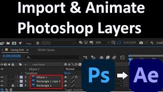 how to animate Photoshop layers in after effects