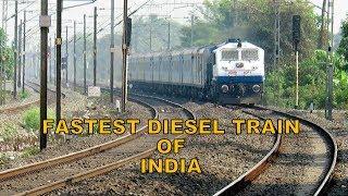 Fastest Diesel Train Of India : Brutal NJP Shatabdi with SGUJ WDP4 130 KMPH : Indian Railways