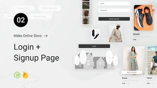 Setup Login and dashboard for the online store