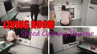 *NEW* Living Room SPEED CLEANING ROUTINE | 