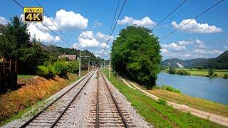 4K CABVIEW  Jesenice - Ljubljana - Dobova - EC 211 (Sava) Train ride through the whole of Slovenia