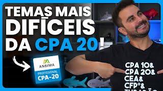 Os Temas MAIS DIFÍCEIS da Prova da CPA 20 