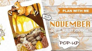 [PLAN WITH ME] Autumn/Fall + Squirrel Theme Bullet Journal | November 2020