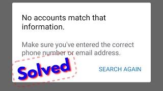 Fix facebook no accounts match that information android & ios