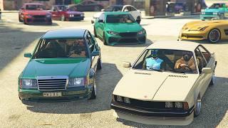 This Was Tense... BMW VS MERCEDES Car Meet In GTA Online