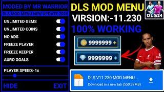 Dream league Soccer v11.230 Mod Menu 2024 | DLS Mod Menu 11.230 Get Unlimited Coins & Gems 2024