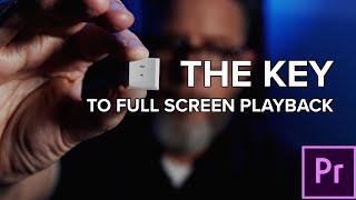 How To Do FULLSCREEN Playback in Premiere Pro