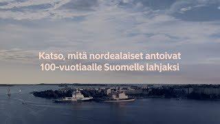 Onnittelukortti 100-vuotiaalle Suomelle | Nordea Pankki