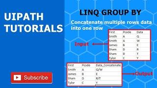 How to Concatenate & Group By multiple rows data from LINQ in Uipath