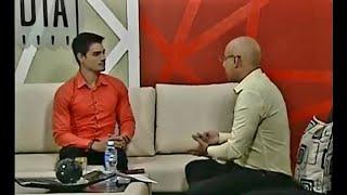 Leyber Gómez entrevistado por Marino Luzardo para el espacio Al Mediodia de Cubavision.