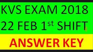 KVS LDC EXAM 2018, 22 feb 1 shift answer key