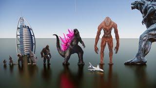 Kong & Godzilla evolution (1933-2024) | size comparison