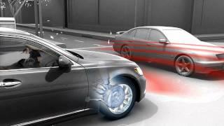 Demo video of the 2008 Lexus LS Pre-Collision System (PCS)