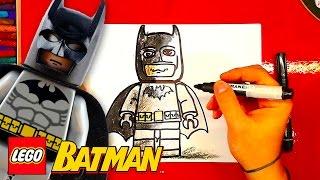 Как нарисовать Лего БЭТМЕН / How to Draw Lego Batman / урок рисования