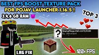 Top 3 Best fps boost texture pack for pojav launcher 1.16.5  + lag fix #minecraft #lagfix #fps