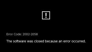 Error Code 2002-2058