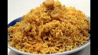 Simple Prawn Pulao | Indian Seafood Dishes | Sanjeev Kapoor Khazana