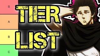 Black Clover Magic Knight Captains Tier List