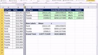 Excel 2010 Statistics #34.5: Z-Score IF, Standard Deviation IF, Mean IF, Mode IF, Median IF